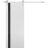 Sturdy Barn Door | Planum 0040 Grey Oak with Black Glass | Silver 6.6FT Rail Hangers Heavy Hardware Set | Solid Panel Interior Doors White