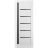 Slab Barn Door Panel | Quadro 4588 White Silk with Black Glass | Sturdy Finished Doors | Pocket Closet Sliding White
