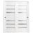 Sliding Closet Bypass Doors | Quadro 4266 White Silk with Frosted Glass | Sturdy Rails Moldings Trims Hardware Set | Wood Solid Bedroom Wardrobe Doors White