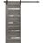 Sturdy Barn Door | Quadro 4445 Nebraska Grey with Frosted Glass | 6.6FT Rail Hangers Heavy Hardware Set | Solid Panel Interior Doors Nebraska Grey