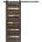 Sturdy Barn Door | Quadro 4445 Nebraska Grey with Frosted Glass | 6.6FT Rail Hangers Heavy Hardware Set | Solid Panel Interior Doors Cognac Oak