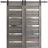 Sturdy Double Barn Door | Quadro 4445 White Silk with Frosted Glass | 13FT Rail Hangers Heavy Set | Solid Panel Interior Doors Nebraska Grey