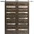 Sturdy Double Barn Door | Quadro 4445 Nebraska Grey with Frosted Glass | Silver 13FT Rail Hangers Heavy Set | Solid Panel Interior Doors Cognac Oak