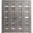 Sliding Closet Double Bi-fold Doors | Quadro 4445 White Silk with Frosted Glass | Sturdy Tracks Moldings Trims Hardware Set | Wood Solid Bedroom Wardrobe Doors  Nebraska Grey
