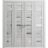 Sliding Closet Double Bi-fold Doors | Quadro 4445 White Silk with Frosted Glass | Sturdy Tracks Moldings Trims Hardware Set | Wood Solid Bedroom Wardrobe Doors  Light Grey Oak