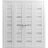 Sliding Closet Double Bi-fold Doors | Quadro 4445 White Silk with Frosted Glass | Sturdy Tracks Moldings Trims Hardware Set | Wood Solid Bedroom Wardrobe Doors  White
