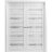 Sliding French Double Pocket Doors | Quadro 4445 White Silk with Frosted Glass | Kit Trims Rail Hardware | Solid Wood Interior Bedroom Sturdy Doors White