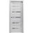 Sliding French Pocket Door | Quadro 4445 White Silk with Frosted Glass | Kit Trims Rail Hardware | Solid Wood Interior Bedroom Sturdy Doors Nordic White