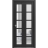 Sliding Closet Bi-fold Doors | Quadro 4522 White Silk with Clear Glass | Sturdy Tracks Moldings Trims Hardware Set | Wood Solid Bedroom Wardrobe Doors  Black Matte