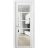Solid Interior French | Quadro 4522 White Silk with Clear Glass | Single Regular Panel Frame Trims Handle | Bathroom Bedroom Sturdy Doors  White