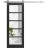 Sturdy Barn Door | Quadro 4522 White Silk with Clear Glass | Silver 6.6FT Rail Hangers Heavy Hardware Set | Solid Panel Interior Doors Black Matte
