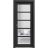 Sliding French Pocket Door | Quadro 4522 White Silk with Clear Glass | Kit Trims Rail Hardware | Solid Wood Interior Bedroom Sturdy Doors Black Matte
