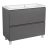 Modern Free Standing Bathroom Vanity with Washbasin | Comfort Rosewood Collection | Non-Toxic Fire-Resistant MDF Gray Matte