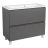 Modern Free Standing Bathroom Vanity with Washbasin | Comfort Rosewood Collection | Non-Toxic Fire-Resistant MDF-32" Gray Matte