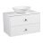 Modern Wall-Mount Bathroom Vanity with Washbasin | Dune Black Matte Collection | Non-Toxic Fire-Resistant MDF-40"-Omega Collection 40" White