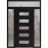 Front Exterior Prehung Aluminum Door / Iron 0255 Black / Entry Steel Metal Classic Painted 62 x 96 (14+36+14" x 80+16")-Left-hand Inswing Black