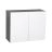 30" x 24" x 24" Refrigerator Wall Cabinet-Double Door-with Natural Teak door White