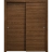 Sliding Closet Bypass Doors 36 x 80 inches | Ego 5000 Cognac Oak Veneer | Rails Hardware Set | Wood Solid Bedroom Wardrobe Doors EGO Cognac Oak