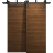 Sliding Closet Barn Bypass Doors 36 x 80 inches | Ego 5000 Cognac Oak Veneer | Modern 6.6ft Rails Hardware Set | Wood Solid Bedroom Wardrobe Doors EGO Cognac Oak