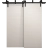 Sliding Closet Barn Bypass Doors 36 x 80 inches | Ego 5000 Cognac Oak Veneer | Modern 6.6ft Rails Hardware Set | Wood Solid Bedroom Wardrobe Doors EGO Painted White Oak