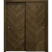 Sliding Closet Bypass Doors 36 x 80 inches | Ego 5005 Marble Oak | Rails Hardware Set | Wood Solid Bedroom Wardrobe Doors EGO Marble Oak