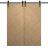 Modern Double Barn Door 36 x 80 inches | Ego 5005 Painted White Oak | 13FT Rail Track Set | Solid Panel Interior Doors EGO Natural Oak