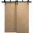 Sliding Closet Barn Bypass Doors 36 x 80 inches | Ego 5005 Natural Oak | Modern 6.6ft Rails Hardware Set | Wood Solid Bedroom Wardrobe Doors EGO Natural Oak