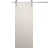 Modern Barn Door 18 x 80 inches | Ego 5005 Cognac Oak Veneer | 6.6FT Silver Rail Track Heavy Hardware Set | Solid Panel Interior Doors EGO Painted White Oak