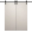 Modern Double Barn Door 36 x 80 inches | Ego 5005 Painted White Oak | 13FT Rail Track Set | Solid Panel Interior Doors EGO Painted White Oak