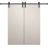 Modern Double Barn Door 36 x 84 inches | Ego 5005 Marble Oak | 13FT Rail Track Set | Solid Panel Interior Doors EGO Painted White Oak