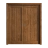 Sliding French Double Pocket Doors 72 x 80 inches | Ego 5006 Painted White Oak | Kit Rail Hardware | Solid Wood Interior Bedroom Modern Doors EGO Cognac Oak