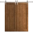 Modern Double Barn Door 36 x 80 inches | Ego 5006 Cognac Oak Veneer | 13FT Silver Rail Track Set | Solid Panel Interior Doors EGO Cognac Oak