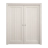 Sliding French Double Pocket Doors 56 x 84 inches | Ego 5006 Painted White Oak | Kit Rail Hardware | Solid Wood Interior Bedroom Modern Doors EGO Painted White Oak