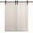 Modern Double Barn Door 36 x 80 inches | Ego 5006 Painted White Oak | 13FT Rail Track Set | Solid Panel Interior Doors EGO Painted White Oak