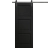 Modern Barn Door 18 x 80 inches | Ego 5010 Painted Black Oak | 6.6FT Rail Track Heavy Hardware Set | Solid Panel Interior Doors EGO Painted Black Oak