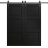Modern Double Barn Door 36 x 80 inches | Ego 5010 Painted Black Oak | 13FT Rail Track Set | Solid Panel Interior Doors EGO Painted Black Oak