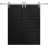 Modern Double Barn Door 60 x 96 inches | Ego 5010 Cognac Oak Veneer | 13FT Silver Rail Track Set | Solid Panel Interior Doors EGO Painted Black Oak