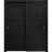 Sliding Closet Bypass Doors 36 x 80 inches | Ego 5010 Painted Grey Oak | Rails Hardware Set | Wood Solid Bedroom Wardrobe Doors EGO Painted Black Oak