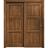 Sliding Closet Bypass Doors 36 x 80 inches | Ego 5010 Painted Grey Oak | Rails Hardware Set | Wood Solid Bedroom Wardrobe Doors EGO Cognac Oak