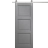 Modern Barn Door 18 x 80 inches | Ego 5010 Marble Oak | 6.6FT Silver Rail Track Heavy Hardware Set | Solid Panel Interior Doors EGO Painted Grey Oak