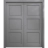 Sliding French Double Pocket Doors 36 x 80 inches | Ego 5010 Marble Oak | Kit Rail Hardware | Solid Wood Interior Bedroom Modern Doors EGO Painted Grey Oak