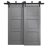 Sliding Closet Barn Bypass Doors 56 x 80 inches | Ego 5010 Painted Grey Oak | Modern 6.6ft Rails Hardware Set | Wood Solid Bedroom Wardrobe Doors EGO Painted Grey Oak