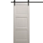 Modern Barn Door 18 x 80 inches | Ego 5010 Painted Black Oak | 6.6FT Rail Track Heavy Hardware Set | Solid Panel Interior Doors EGO Painted White Oak