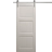 Modern Barn Door 18 x 80 inches | Ego 5010 Marble Oak | 6.6FT Silver Rail Track Heavy Hardware Set | Solid Panel Interior Doors EGO Painted White Oak