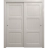 Sliding Closet Bypass Doors 36 x 80 inches | Ego 5010 Painted Grey Oak | Rails Hardware Set | Wood Solid Bedroom Wardrobe Doors EGO Painted White Oak