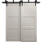 Sliding Closet Barn Bypass Doors 36 x 80 inches | Ego 5010 Cognac Oak Veneer | Modern 6.6ft Rails Hardware Set | Wood Solid Bedroom Wardrobe Doors EGO Painted White Oak
