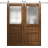 Modern Double Barn Door 36 x 80 inches | Ego 5011 Cognac Oak Veneer | 13FT Silver Rail Track Set | Solid Panel Interior Doors EGO Cognac Oak