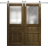 Modern Double Barn Door 36 x 80 inches | Ego 5011 Cognac Oak Veneer | 13FT Silver Rail Track Set | Solid Panel Interior Doors EGO Marble Oak