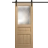 Modern Barn Door 18 x 80 inches | Ego 5011 Cognac Oak Veneer | 6.6FT Rail Track Heavy Hardware Set | Solid Panel Interior Doors EGO Natural Oak