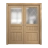 Sliding French Double Pocket Doors 56 x 80 inches | Ego 5011 Marble Oak | Kit Rail Hardware | Solid Wood Interior Bedroom Modern Doors EGO Natural Oak